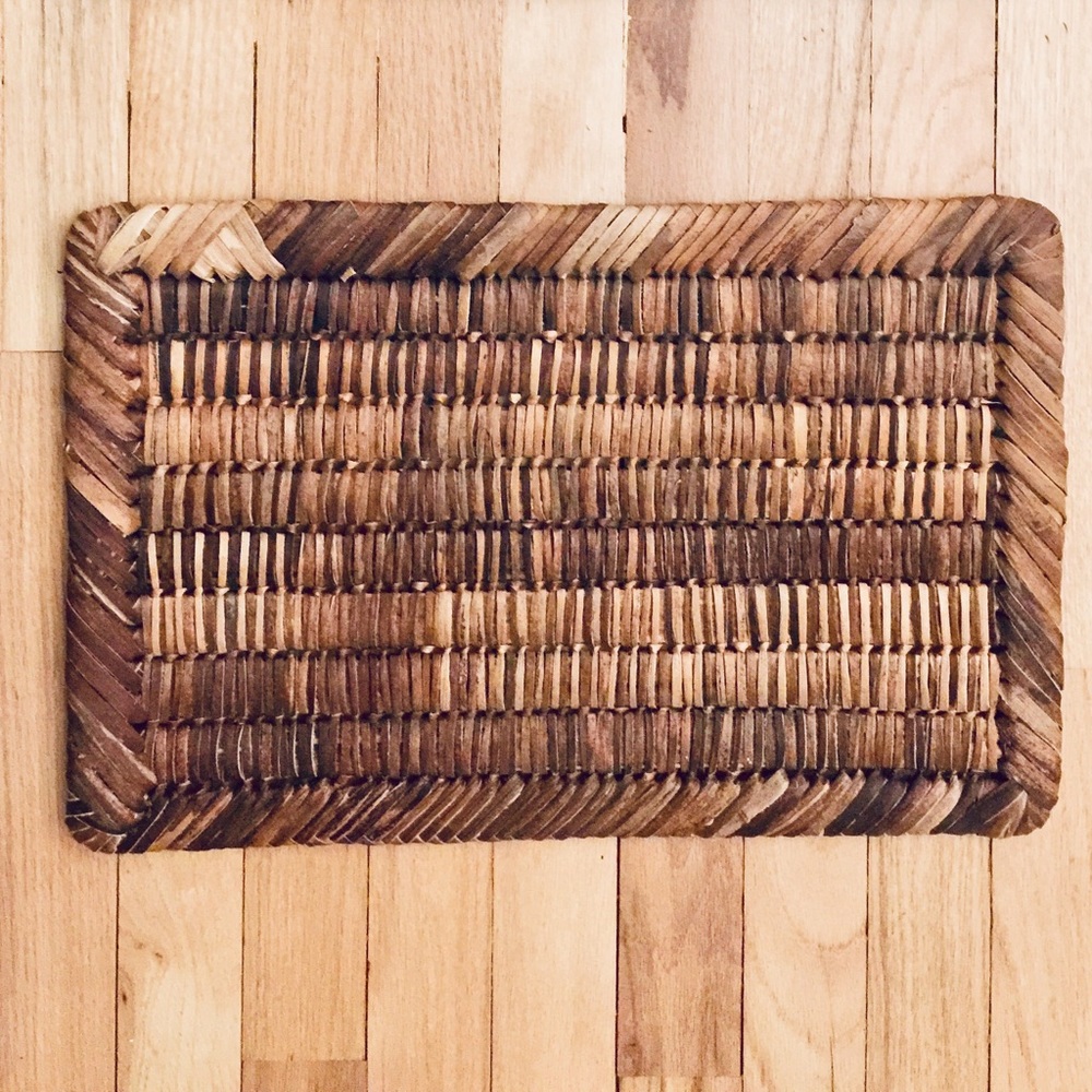 Set 6 Hand Woven Wooden Placemats